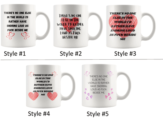 Anniversary Gifts For Him Fiancé Coffee Mug BF Gifts Valentines Day Gifts Funny Snoring Partner 11oz Mug, - MemesRetail.com