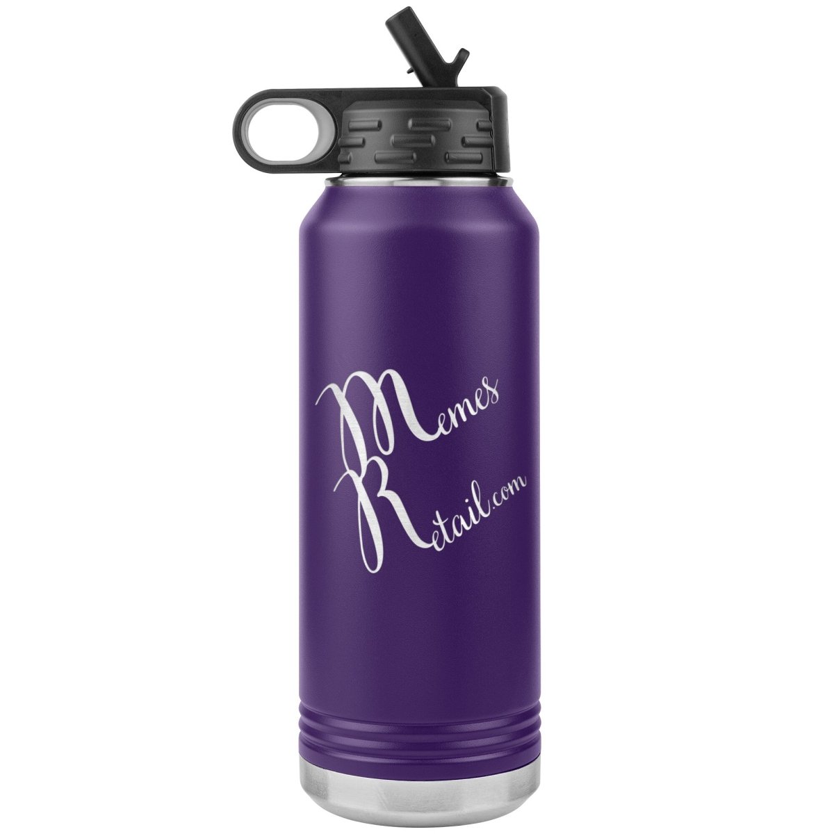 MemesRetail Logo 32oz Water Bottle Tumbler, Purple - MemesRetail.com