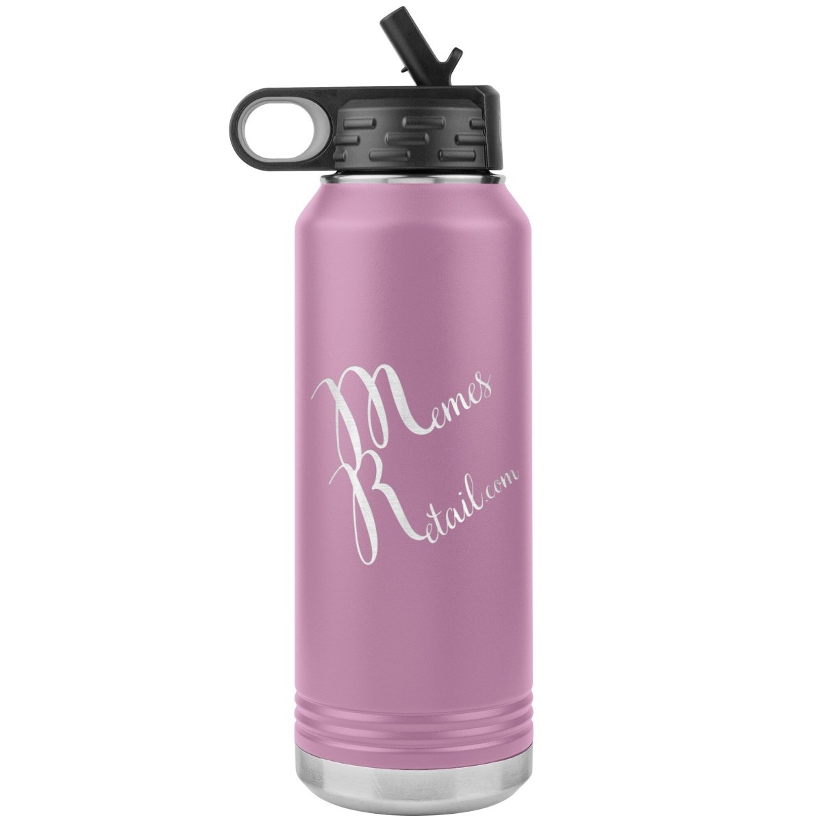 MemesRetail Logo 32oz Water Bottle Tumbler, Light Purple - MemesRetail.com