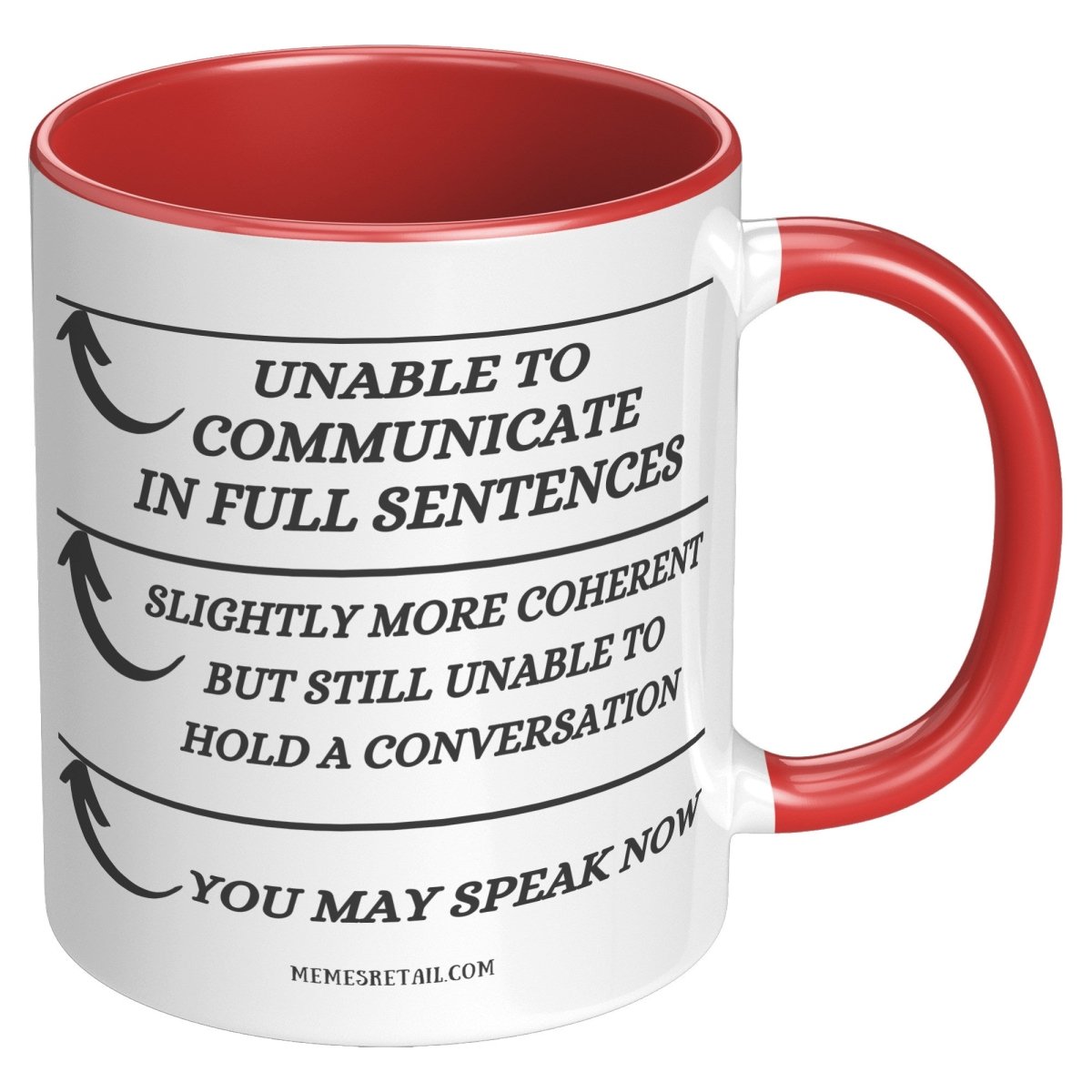 Unable to Communicate until I've had my coffee 11oz and 15oz Mugs - Memes Retail