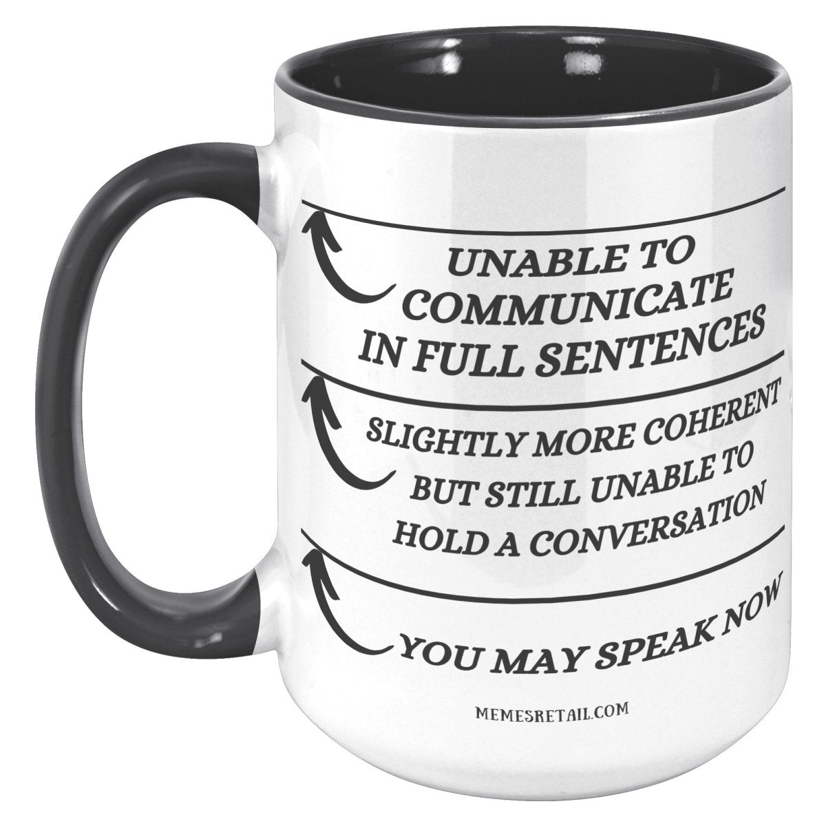 Unable to Communicate until I've had my coffee 11oz and 15oz Mugs - Memes Retail