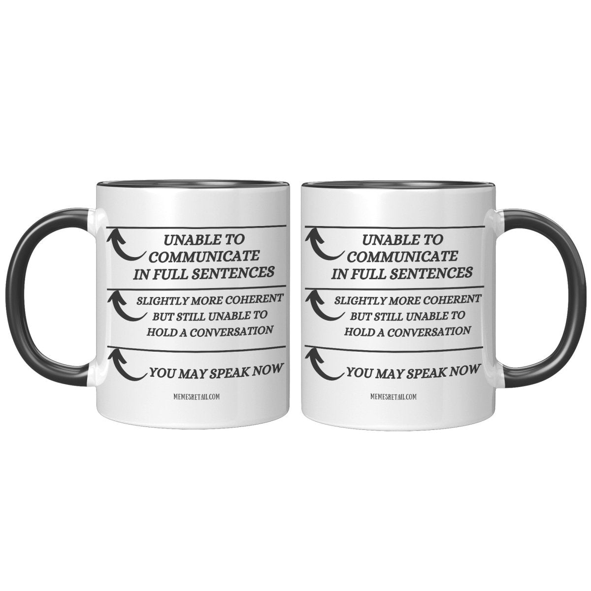 Unable to Communicate until I've had my coffee 11oz and 15oz Mugs - Memes Retail