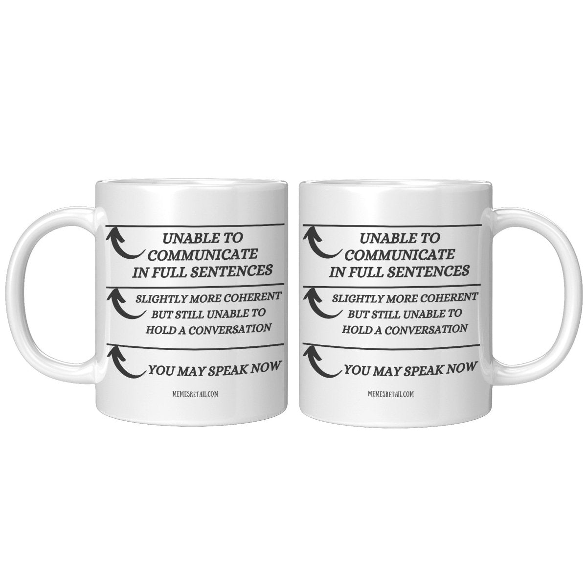 Unable to Communicate until I've had my coffee 11oz and 15oz Mugs - Memes Retail