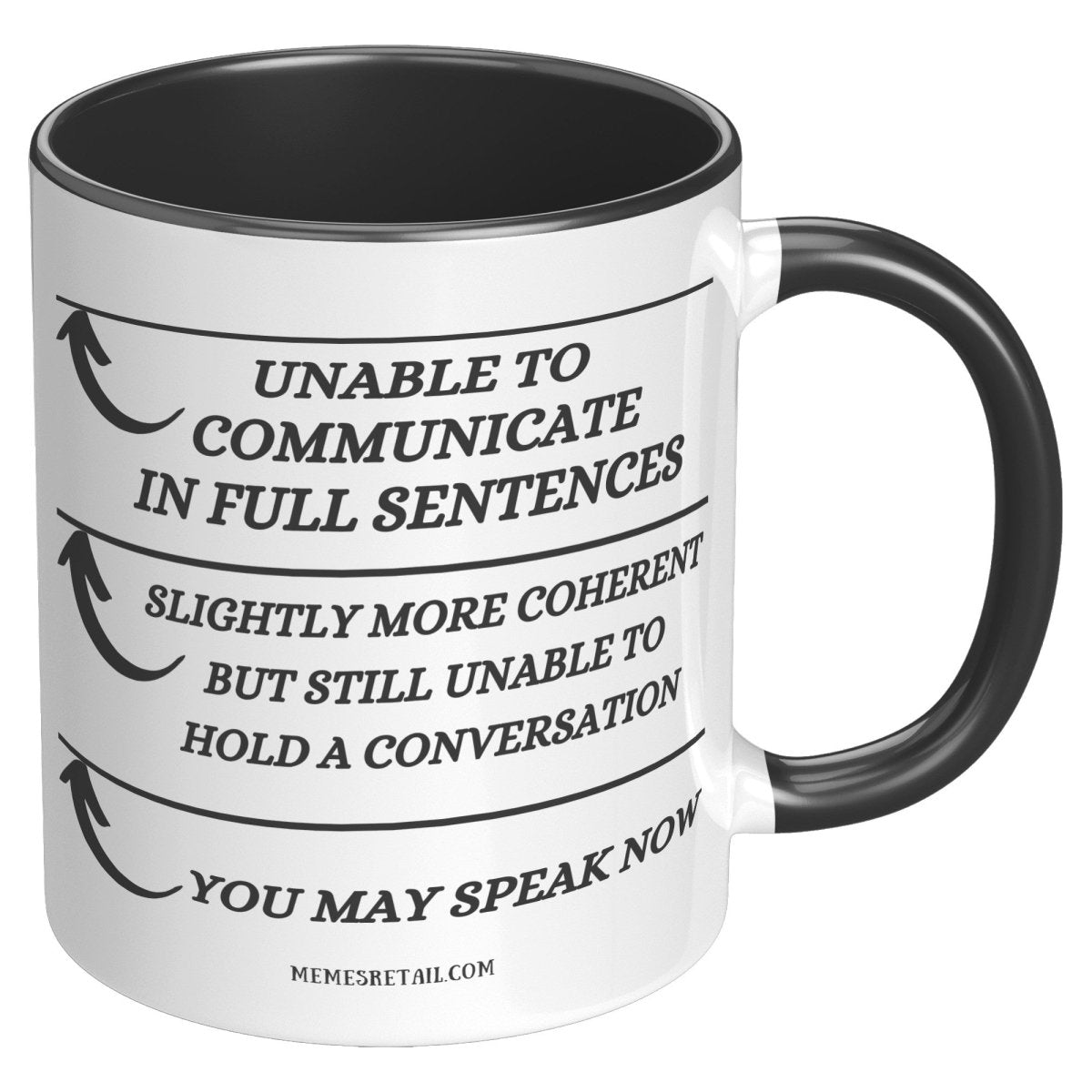 Unable to Communicate until I've had my coffee 11oz and 15oz Mugs - Memes Retail