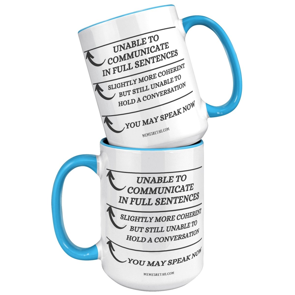 Unable to Communicate until I've had my coffee 11oz and 15oz Mugs - Memes Retail