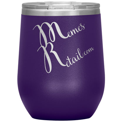 MemesRetail logo wine, boho, travel, 20, 30 tumbler, 12oz Wine Insulated Tumbler / Purple - MemesRetail.com
