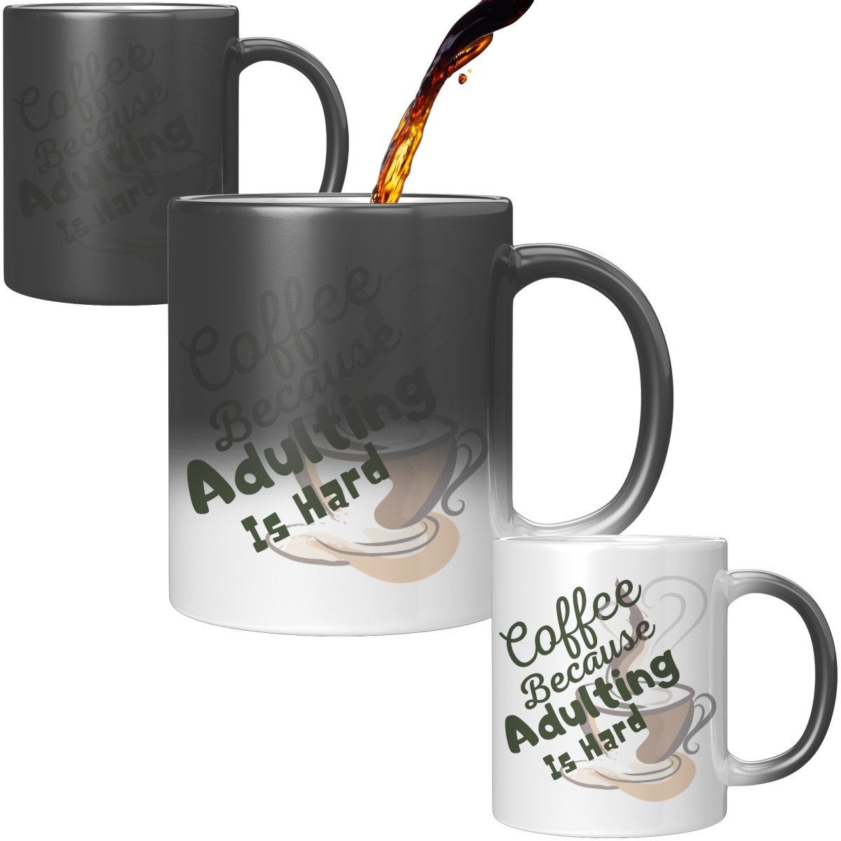 Coffee Because Adulting is Hard Ceramic Mugs, - MemesRetail.com