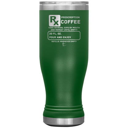 Prescription Coffee Rx Tumblers, 20oz BOHO Insulated Tumbler / Green - MemesRetail.com