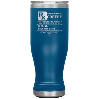 Prescription Coffee Rx Tumblers, 20oz BOHO Insulated Tumbler / Blue - MemesRetail.com