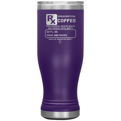 Prescription Coffee Rx Tumblers, 20oz BOHO Insulated Tumbler / Purple - MemesRetail.com